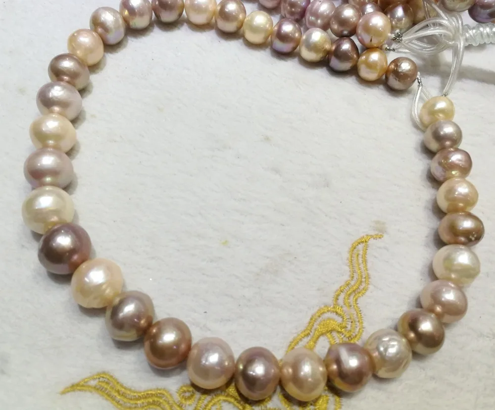 

Women Jewelry natural pearl 12-15mm huge pearl beads colorful necklace real Natural freshwater pearl gift 42cm 17''