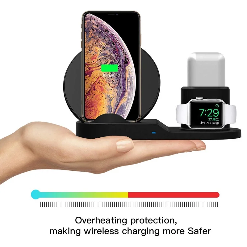 Tongdaytech 10 Вт Qi Беспроводное зарядное устройство Подставка для Iphone X 8 Plus XS11 Pro Max