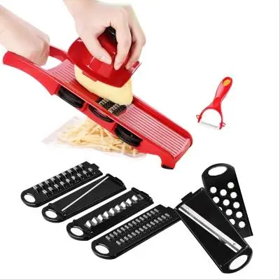 9 pcs set no box Многофункциональный Быстрый мандолиновый резак для овощей лезвие из нержавеющей стали ручная Картофельная машина для очистки лука терка для моркови Dicer - Цвет: 9 pcs set no box