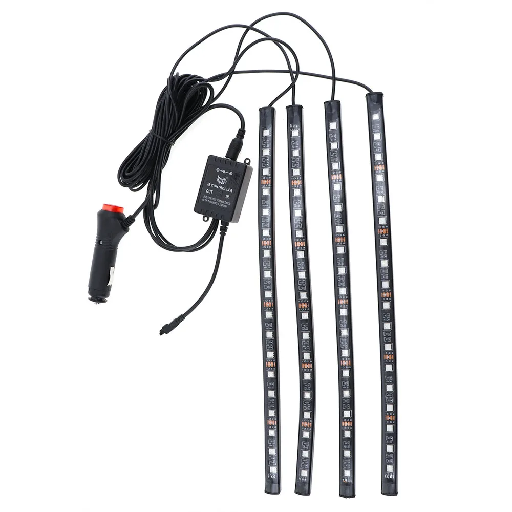 140x320 мм 8 цветов RGB музыкальное управление Автомобильная интерьерная