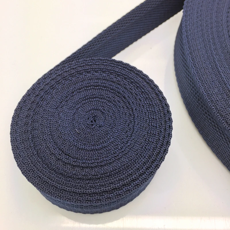Navy Blue 10 ярдов Длина 38 мм широкий ремень нейлоновая тесьма рюкзак Поясные Сумки ремесла - Цвет: Navy Blue