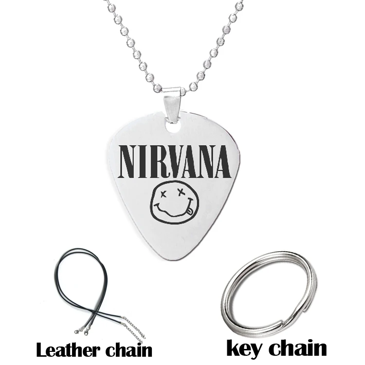 Гитара pick 1 8 мм Nirvana клоун ожерелье с подвеской из нержавеющей стали ювелирные
