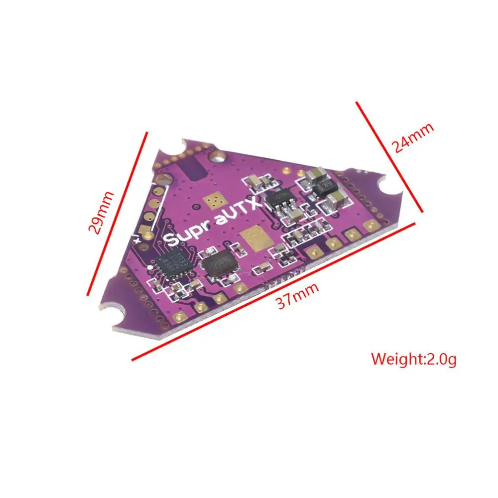 Переключаемый передатчик FPV Supra VTX 5 8G 40CH 25mW 100mW 200mW с антенной для матового