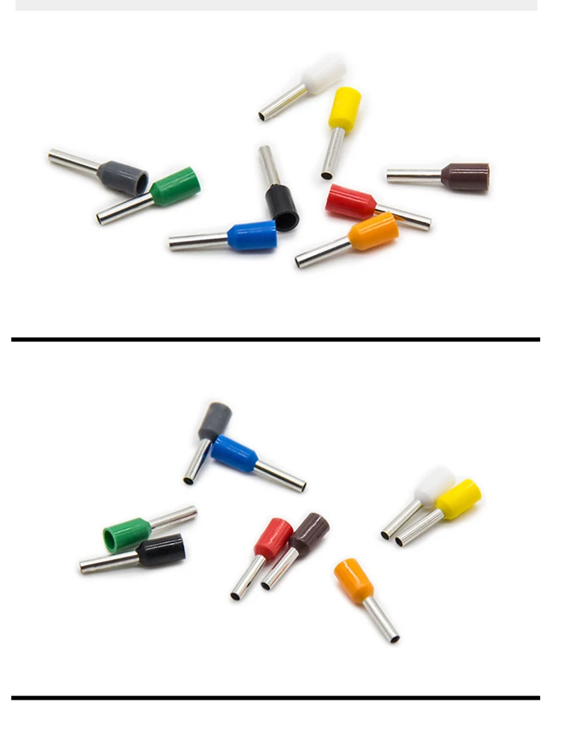 0.75mm2 E7508 AWG20 кабель провод трубки Изоляционные Терминалы Разъем изоляционные обжимной изолированный терминал 1000 шт./упак