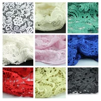 water soluble lace fabric hollow three dimensional garment embroidery summer white black dress fabric