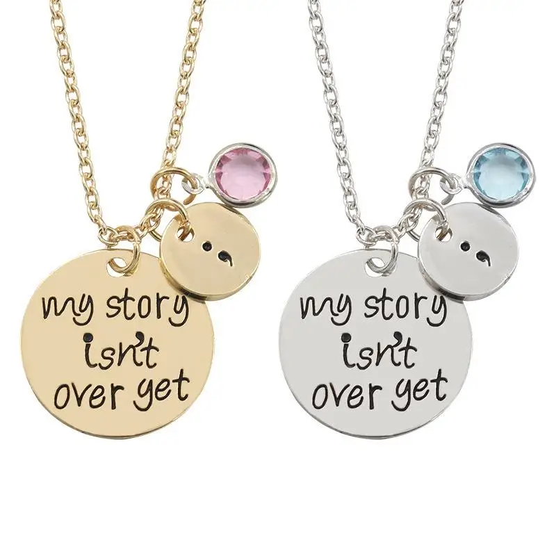 Sangdo Women Lettering Inspiring Cute Round Alloy Pendant Necklace with Chain Christmas Gift | Украшения и аксессуары