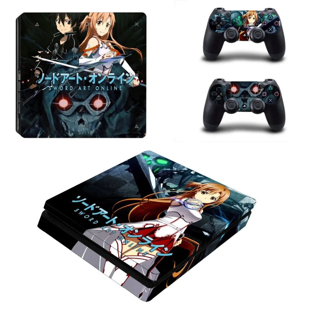 Sword Art Online SAO PS4 тонкая наклейка для sony playstation 4 консоль и контроллеры для Dualshock 4 PS4 тонкая наклейка