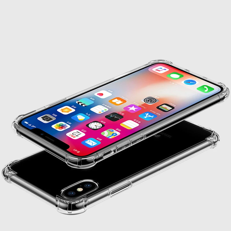 Прозрачный ударопрочный чехол с полной защитой для iPhone 7 PLus 11 Pro Max 8 XR Xs телефона 1 0