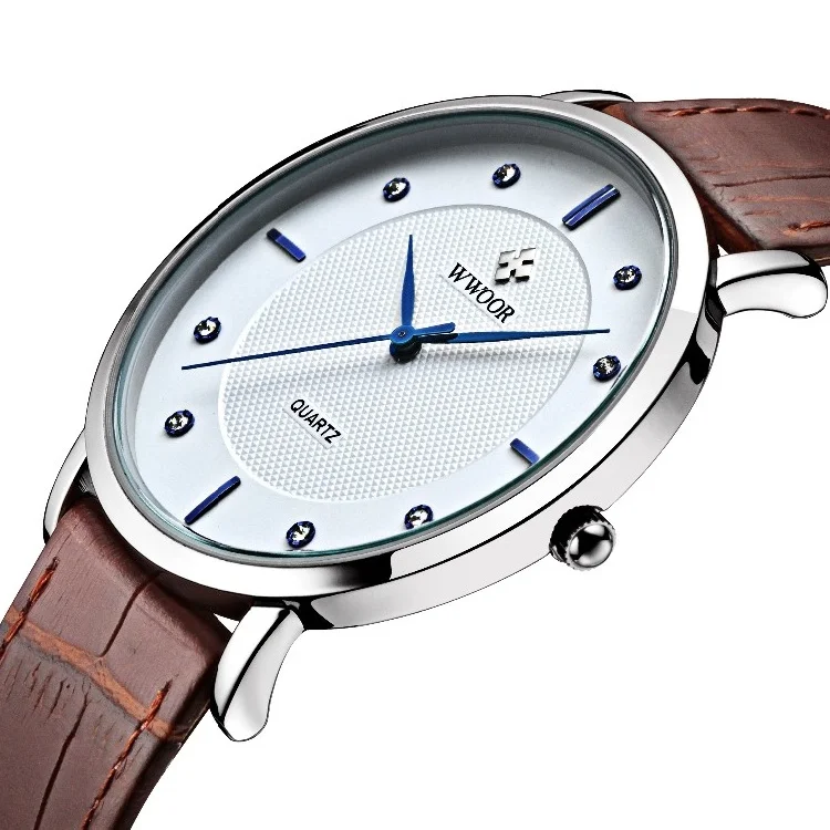 2016 роскошные Брендовые Часы мужские тонкие полностью из натуральной кожи