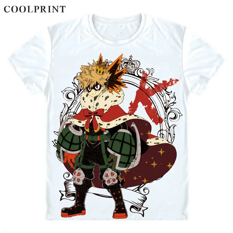 Bakugou Katsuki футболка Boku no Hero Academy My Hero Academy Мужская Повседневная футболка премиум-класса футболка с короткими рукавами и принтом - Цвет: Style 1