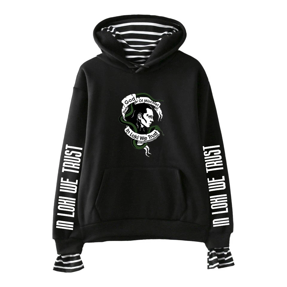 Свитшот LOKI с имитацией двух предметов свитшот принтом Топ чулок Локи том