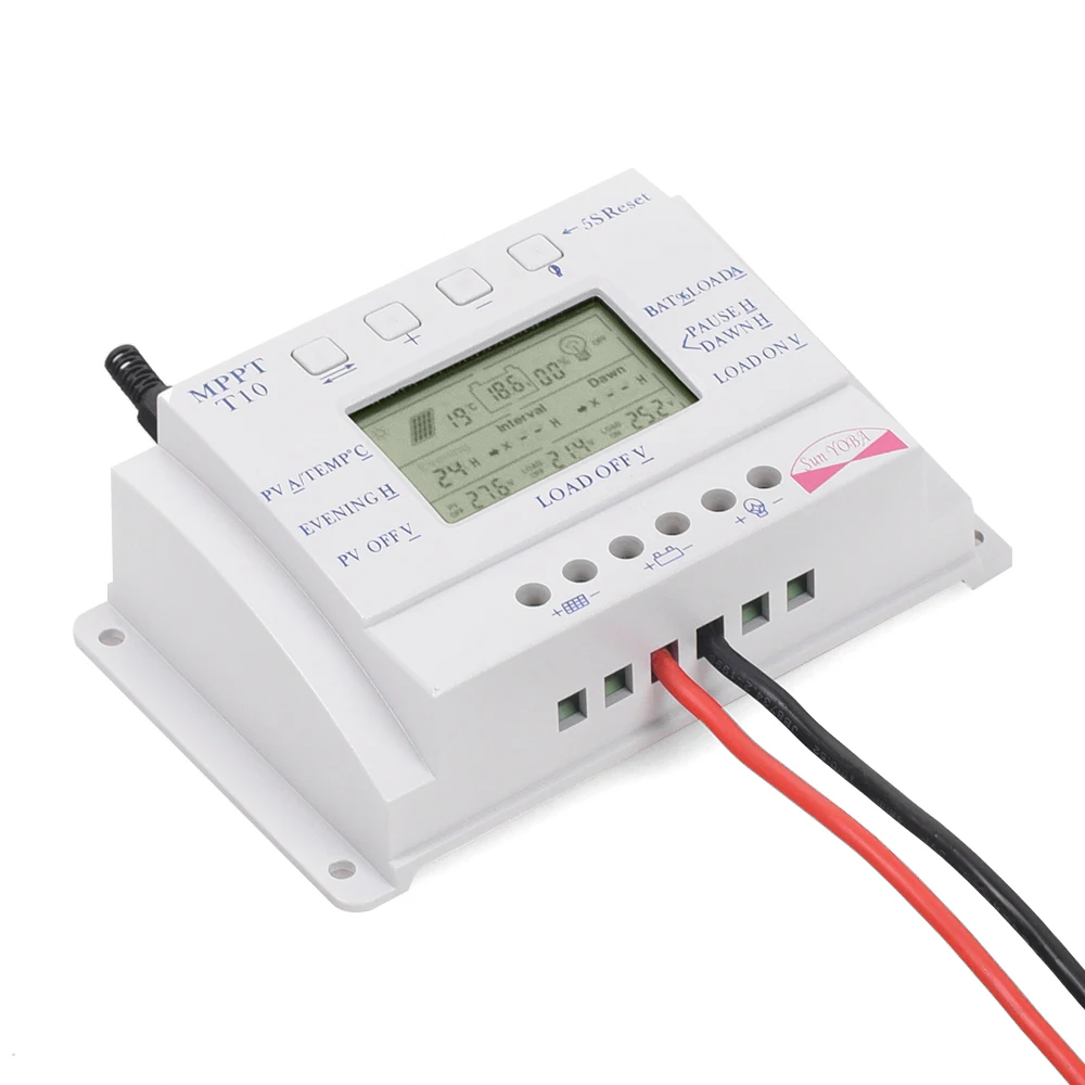 OOYCYOO контроллер солнечного заряда 10A 12 В 24 для максимального 48 вход с двойным