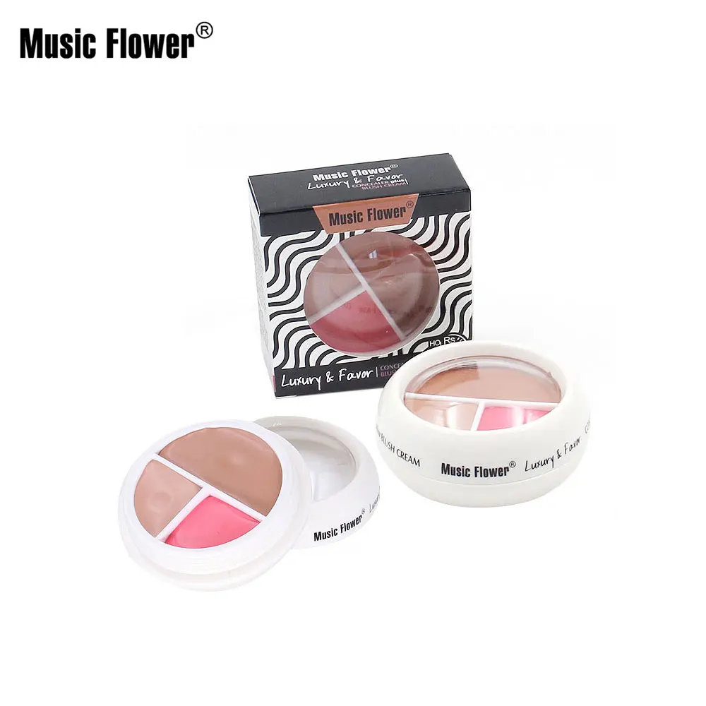 Music Flower 3 цвета матовое лицо полный охват консилер макияж Основа Тональная основа