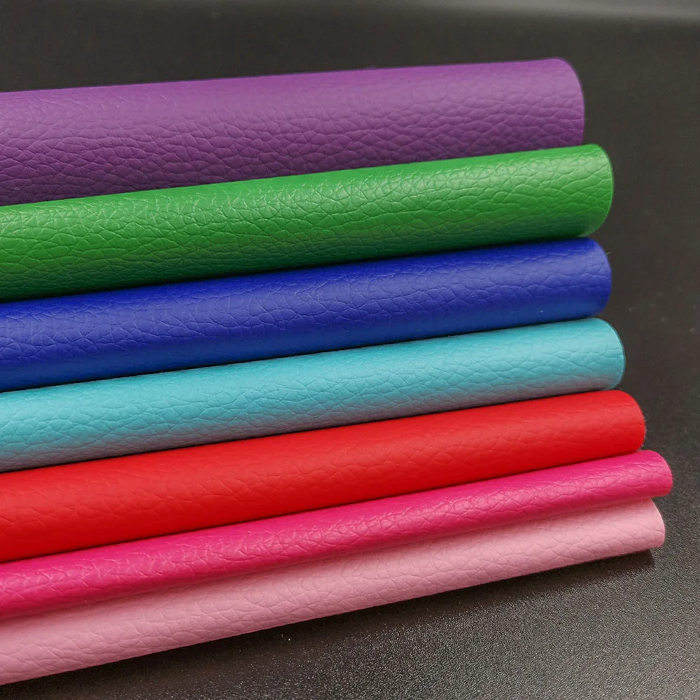 7PCS Радуга личи из искусственной кожи ткани Искусственная кожа для швейной сумки Костюмы диван автомобиль DIY Материал 20X30 см листов - Цвет: Pink Blue Series