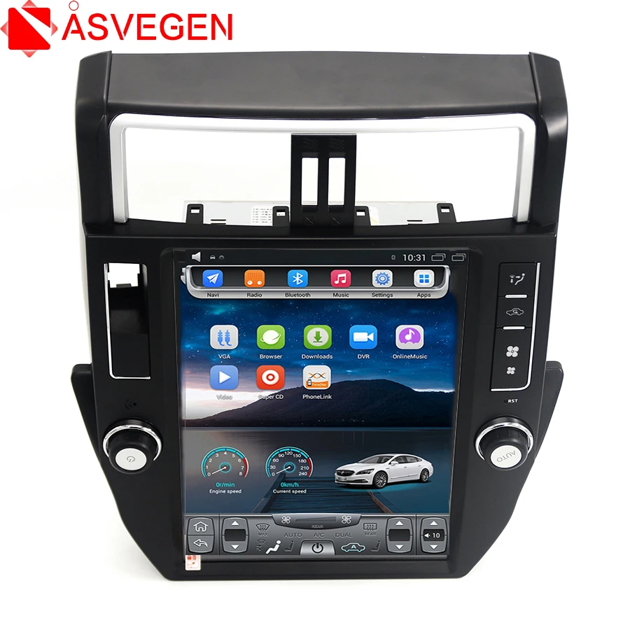 

Asvegen 12.1'' Android 6.0 Tesla Vertical Screen Quad Core Car Radio Multimedia Player GPS Navigation For Toyota PRADO