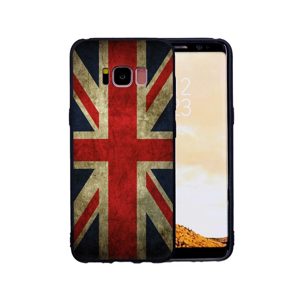 Чехол для Samsung Galaxy S8 Россия США Флаг Великобритании S9 S9Plus S6 S6E S7 S7E Мягкий