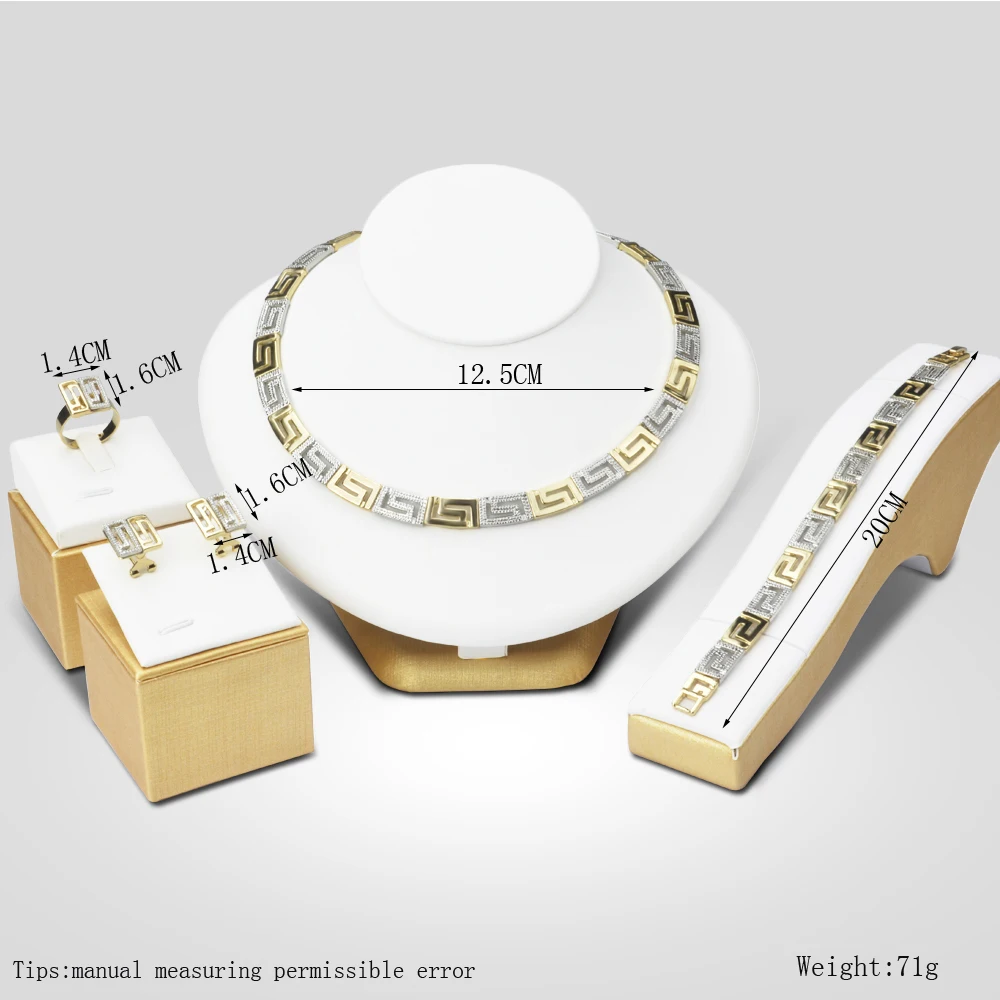 Дубай Винтаж золото Цвет Ювелирные наборы Нигерии Свадебный африканские бусины