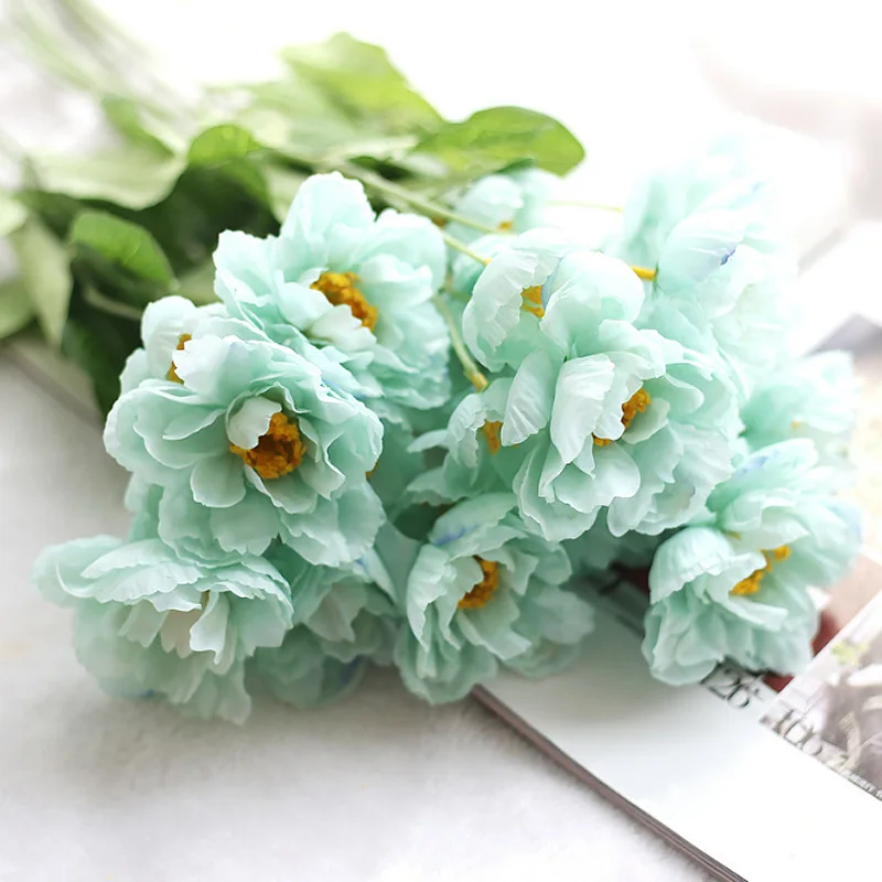 2 шт Цветок голова имитация розмарина Поппи искусственный цветок Свадебная