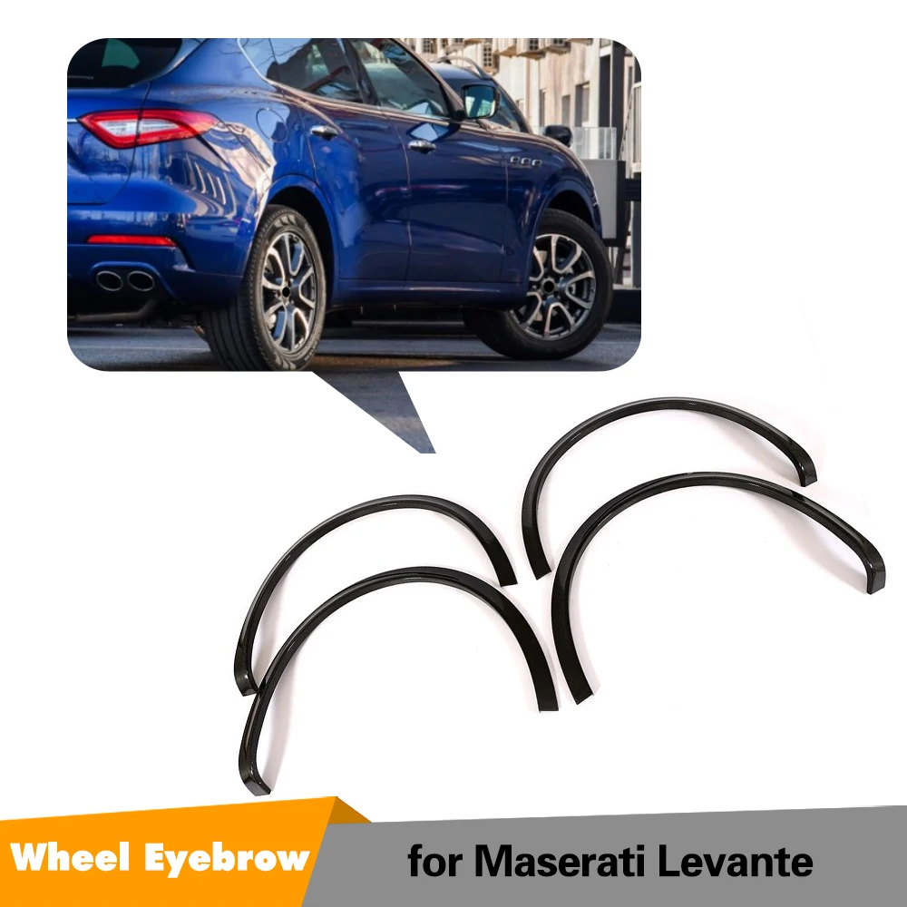 

4pcs/set Mudguards for Maserati Levante Base Sport S Sport 4-Door 2017 2018 Carbon Fiber Fender flares Wheel Eeybrow Protector