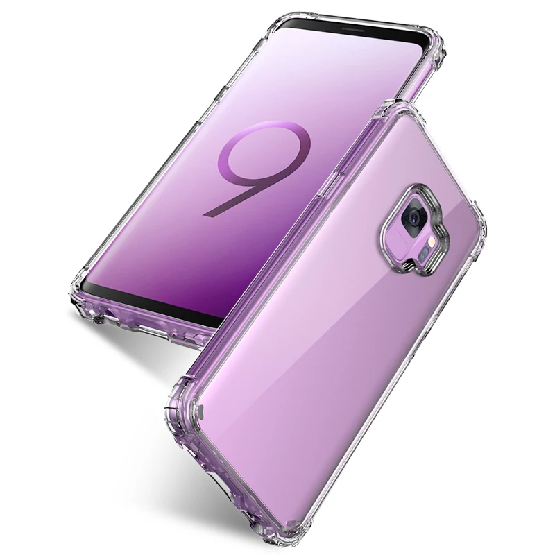 ShockProof Soft Silicone Clear Case for Samsung Galaxy A6 A8 J2 Pro j4 J6 J8 2018 S8 S9 Plus Note 5 8 9 J5 J7 Prime Cover | Мобильные