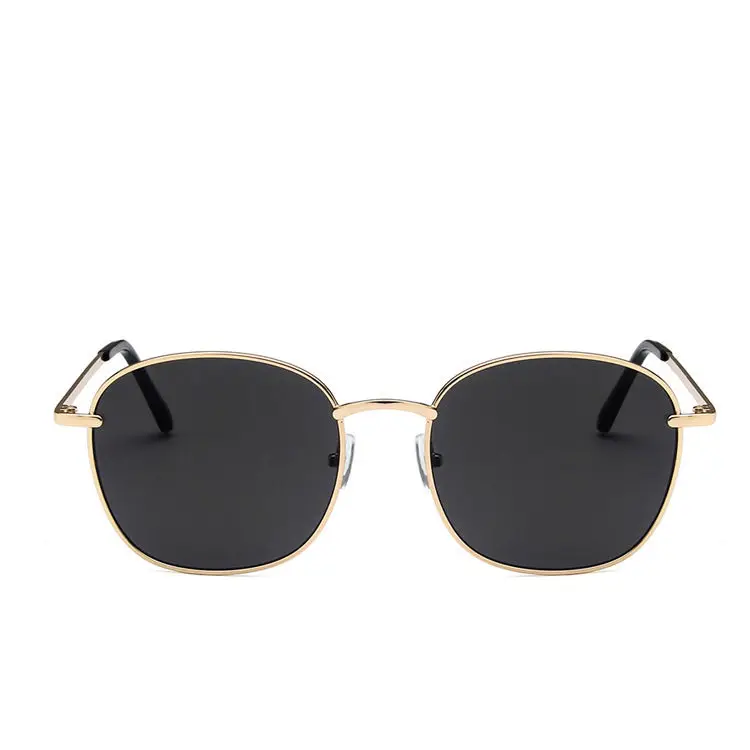 Солнцезащитные очки Higodoy женские круглые золотые в металлической оправе |
