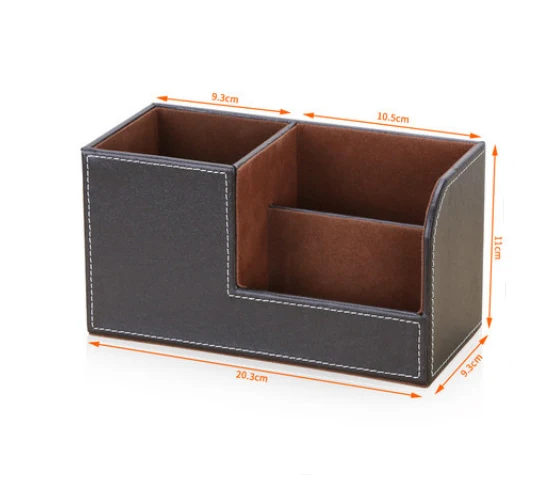 Многофункциональный офисный Органайзер из ПУ кожи 3 отсека для хранения визитка