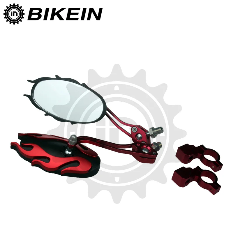 Bikein-Прохладный Велосипедный спорт 360 Поворот зеркало заднего вида Горный/дорожный велосипед Светоотражающие Детская безопасность Руль управления для мотоциклов конец reaview зеркало с сиденье - Цвет: Красный