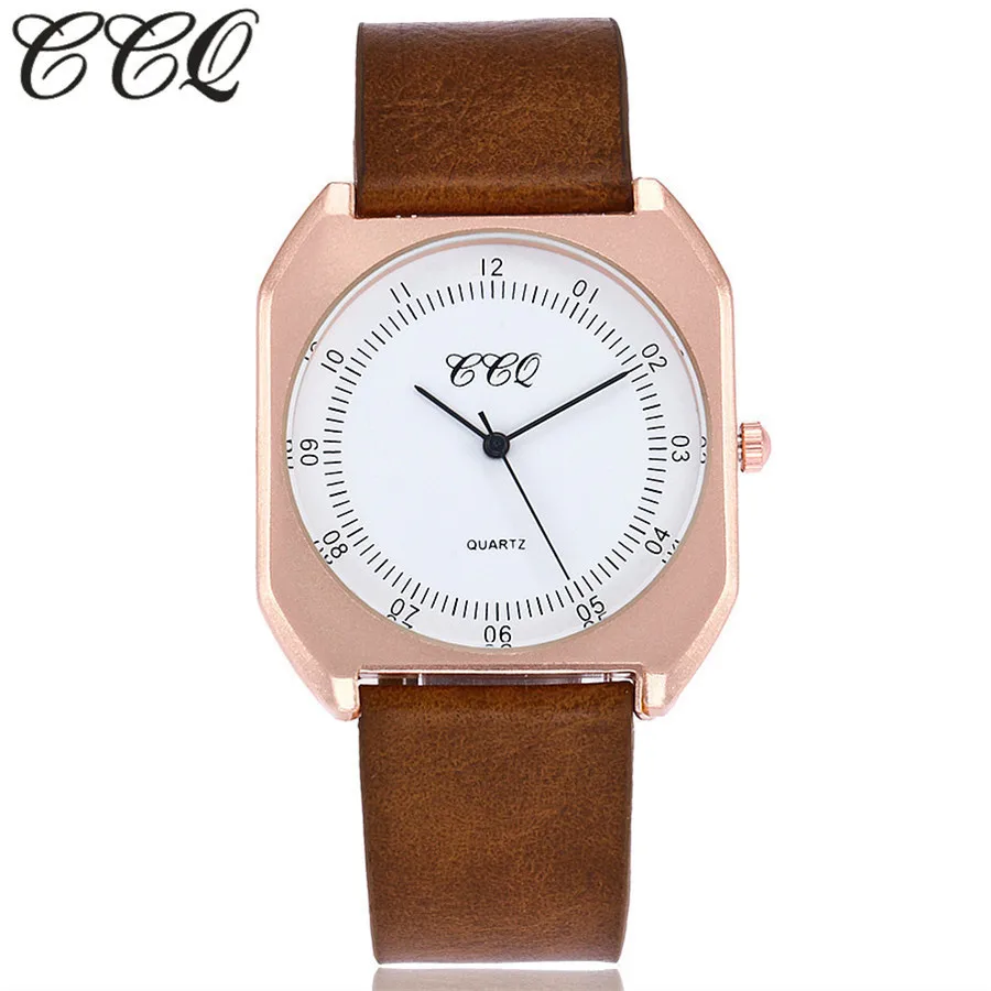 Часы наручные CCQ мужские и женские брендовые Модные Простые Роскошные Кварцевые