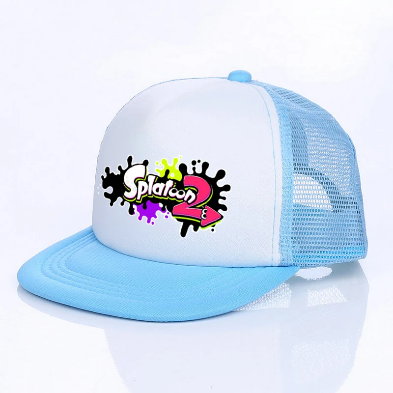 YF00515 Японская игра косплей Splatoon 2 кепка 6 цветов король флип бейсболка Inkling girl boy Cool Enperry Mesh cap красный синий фиолетовый YF005 - Цвет: YF00515