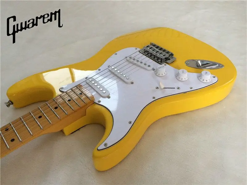 Электрогитара/Gwarem новая Левая гитара/желтый цвет/гитара в Китае|left handed guitar|electric