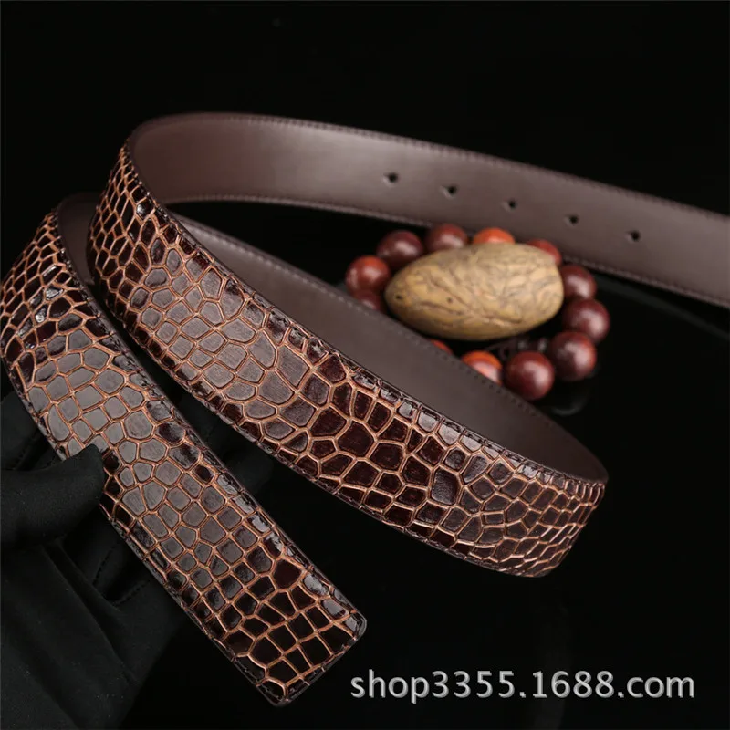 Ремень мужской из натуральной кожи под крокодиловую кожу 2016 | Аксессуары для