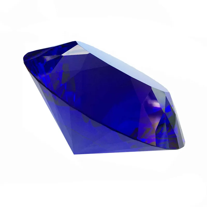 100mm 1pcs Multifaceted Crystal Diamond Paperweight Crafts Dark Blue For Shipping Mall Decoration Hot Sales | Лампы и освещение