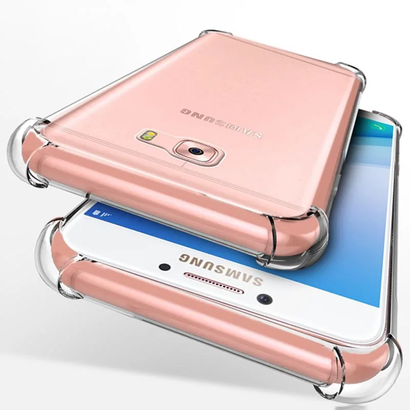 Для Samsung Galaxy Note 3 4 C5 C7 J2 Pro J7 A8 A6 Plus Duo J4 противоударный чехол прозрачный мягкий ТПУ