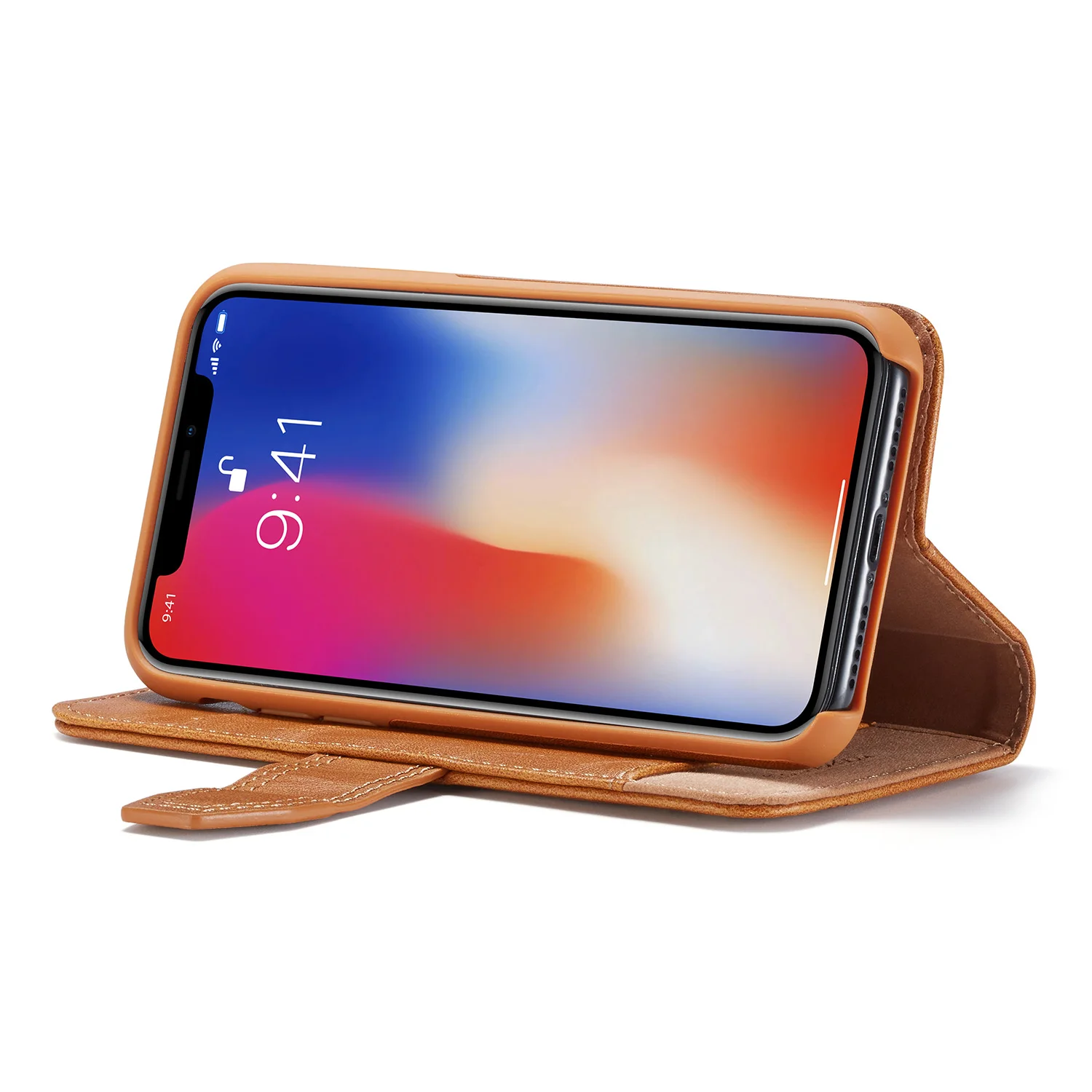 Кожаный чехол бумажник с откидной крышкой для iPhone 12 Pro Mini 11 6S 7 8 Plus xs max XR съемный