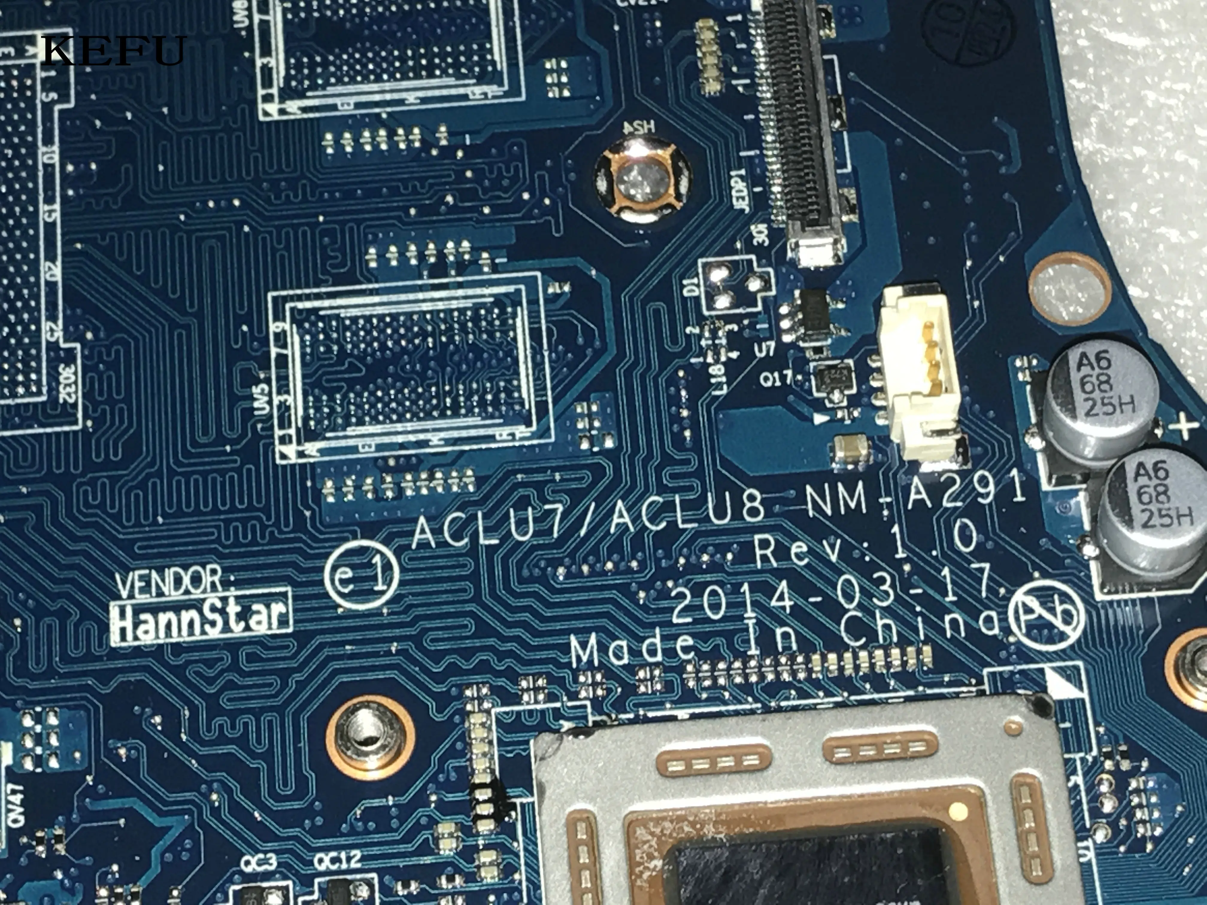 Материнская плата KEFU для ноутбука LENOVO новая материнская ACLU7/ALCU8 с процессором на