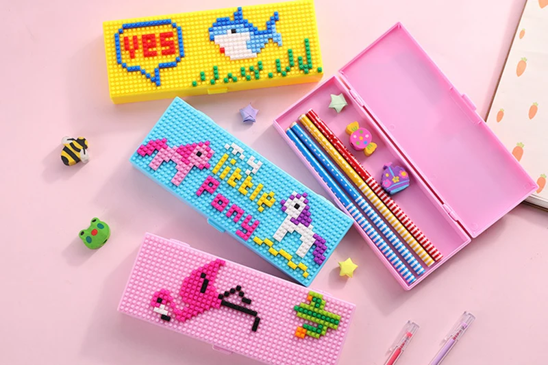 1 шт., чехол для карандашей с героями мультфильмов, милый рисунок hello kitty, единорог, детская игрушка-головоломка, новинка, пластиковая коробка для карандашей, канцелярские товары, Papeleria, школьный подарок