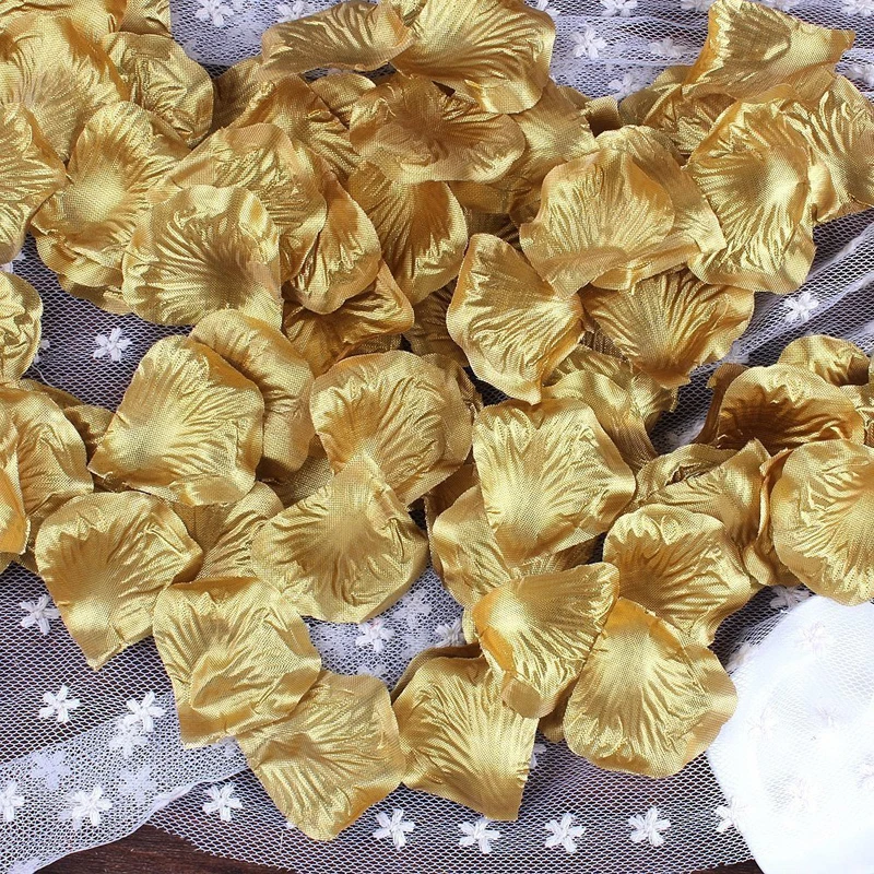 900 шт. смешанные золотые черные белые Искусственные Шелковые Розы лепестки