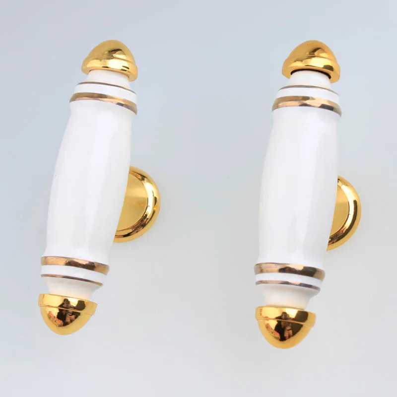 Modren Простые Модные Белые керамические выдвижные ручки для шкафа кухонного из