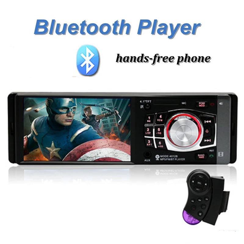 Авто 4 1 дюймов автомобильное радио в тире 12 Bluetooth стерео аудио FM приемник Aux вход