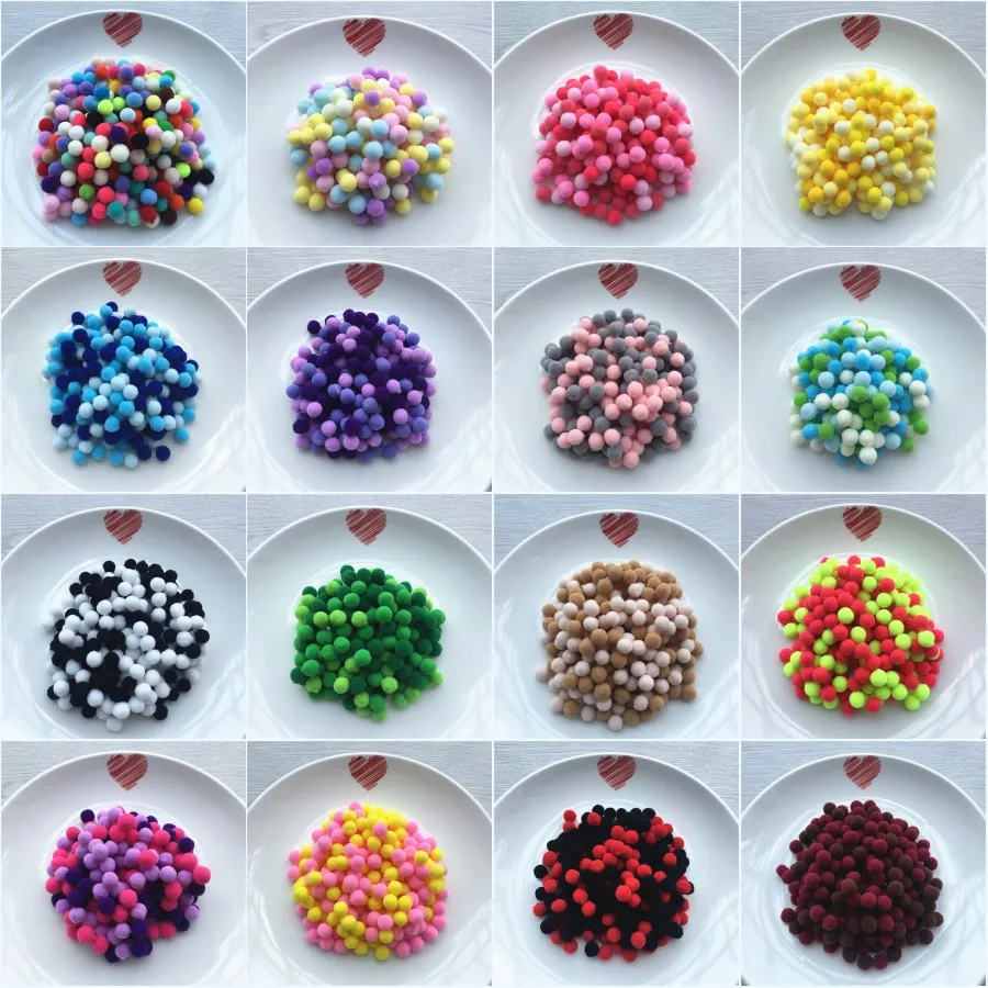 Разноцветные помпоны iSequins для рукоделия 10 мм 15 мягкие пушистые Помпоны ручной