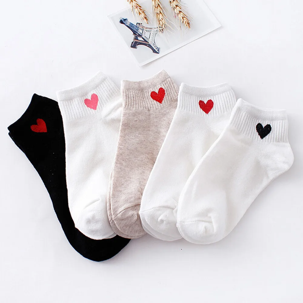 

SAGACE Daily Socks Women Harajuku Heart-Shaped Fashion Skateboard Comfortable Summer Thin Socks cotton socks women sport 2019