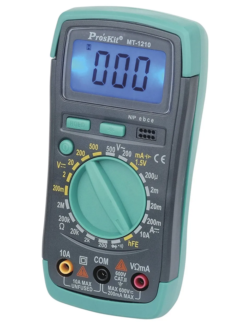 

MT-1210 digital multimeter with backlight economic function