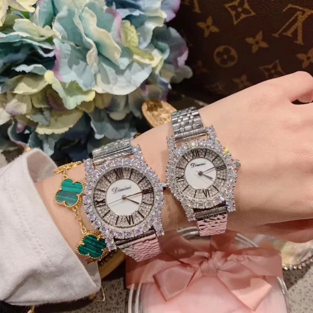 Брендовые роскошные женские часы со стразами деловые дизайнерские винтажные с