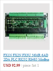 FX1N FX2N FX3U 32MT 6AD 2DA PLC 8x100 кГц импульсный RS232 RS485 Modbus RTU 24VDC для Mitsubishi PLC, может опционально