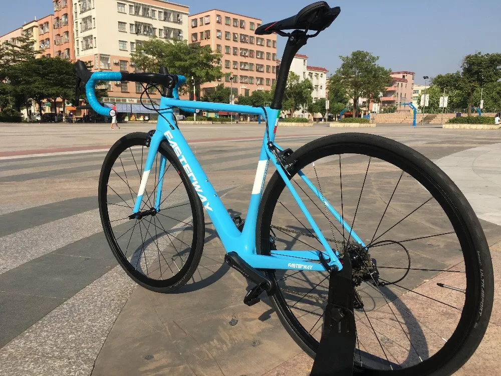 700C карбоновый дорожный велосипед 22 скорости 105 5800 Groupset TAIWAN брендовая легкая blue sky FASTERWAY классический D тормоз 49/52/54/56/58