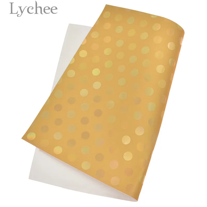 2 Lychee Life 1 шт. A4 горошек голографическая ПУ кожа ткань высокого качества Синтетическая Кожа DIY материал для сумки ремни - Цвет: 2