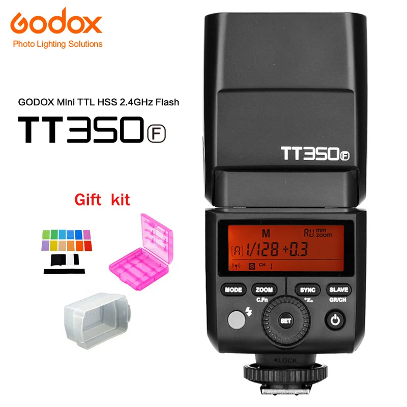Фото Новая Мини Вспышка Godox TT350F TTL HSS GN36 высокоскоростная 1/8000S 2 4G Беспроводная X система Новая Мини Вспышка Godox TT350F TTL HSS GN36 высокоскоростная 1/8000S 2 4G Беспроводная X система