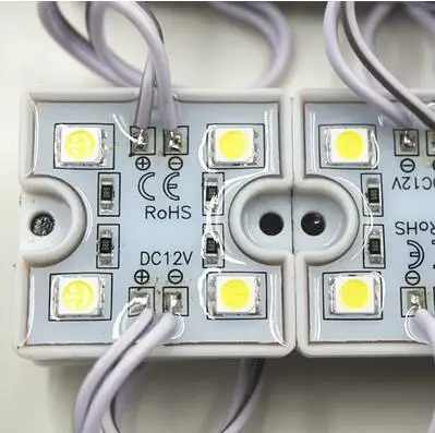 Бесплатная доставка DC 12 В SMD 5050 квадратный 4 светодиодный модуль лампы Чистый