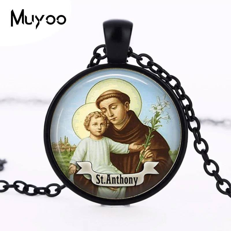 Колье с логотипом St Anthony Винтажное колье ручной работы бронзовой цепочкой