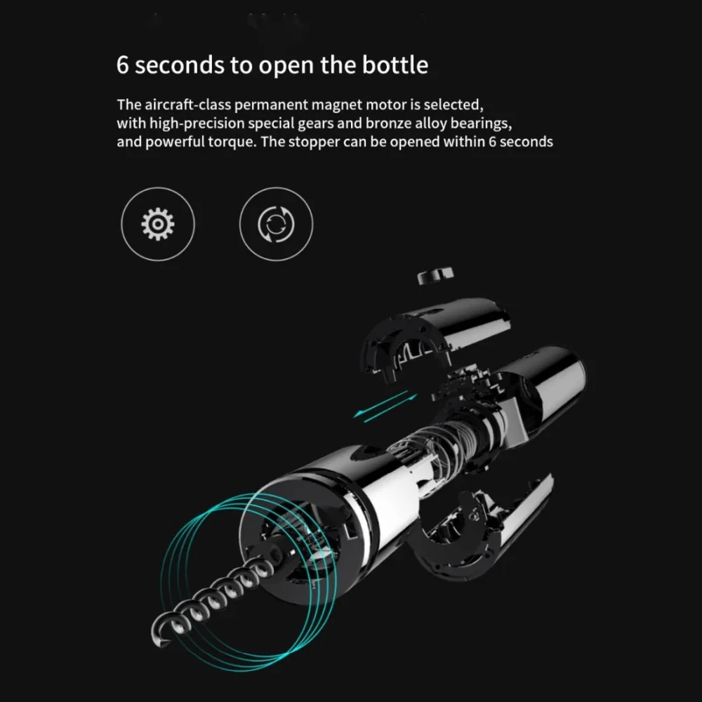 Штопор для бутылок Xiaomi Mijia Huohou автоматическая открывалка с ножом снятия этикетки